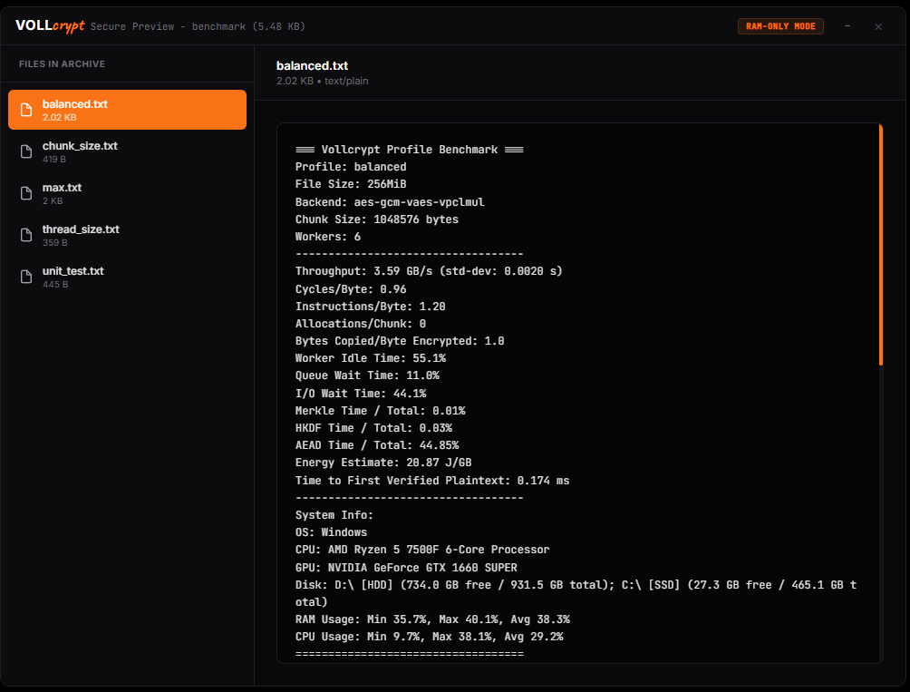 Secure Preview Text Viewer