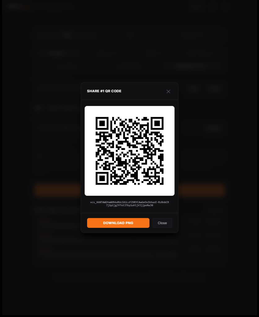 SSS Share QR Code View